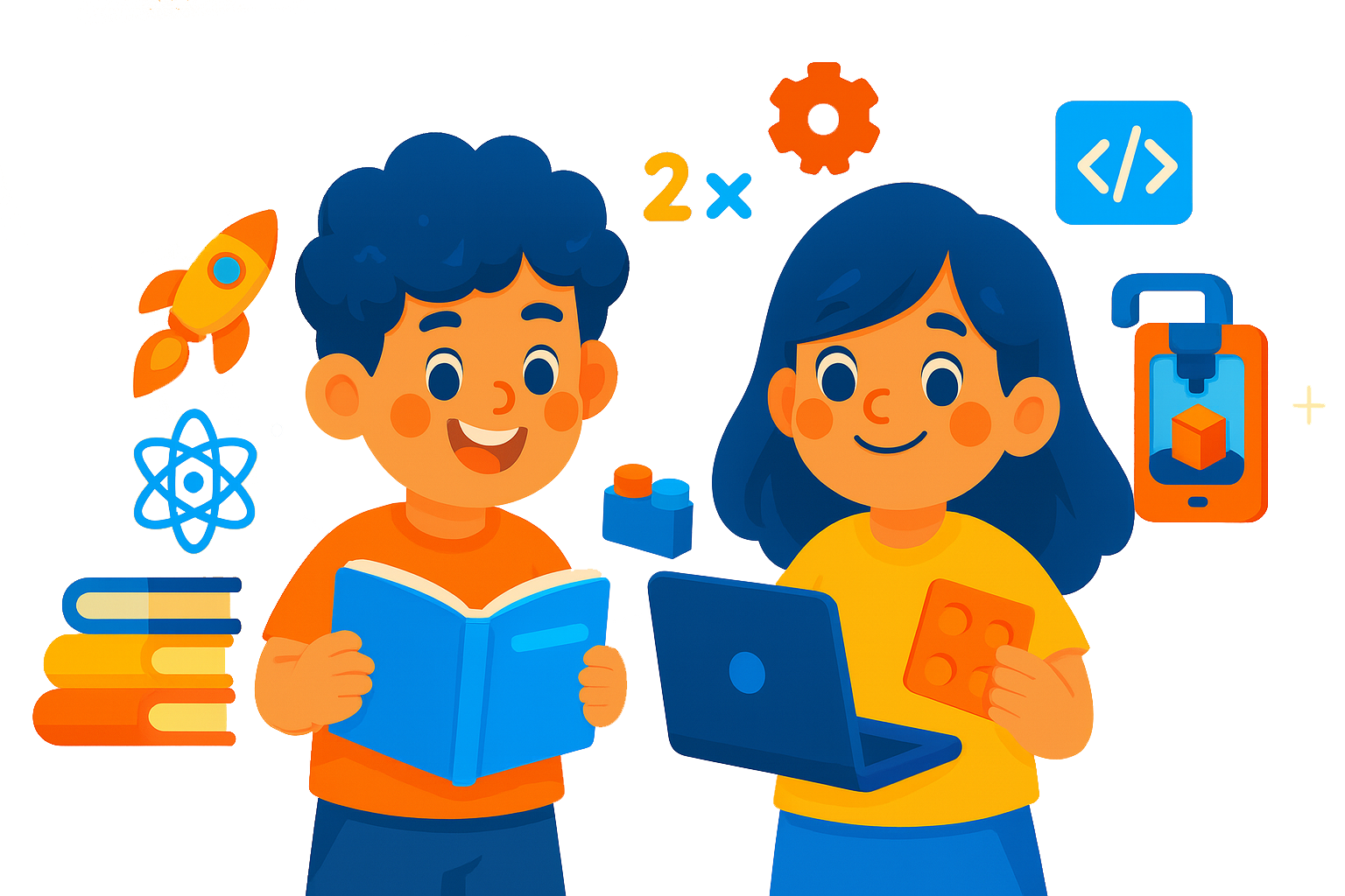 Student enjoying playful STEM learning in NW Calgary