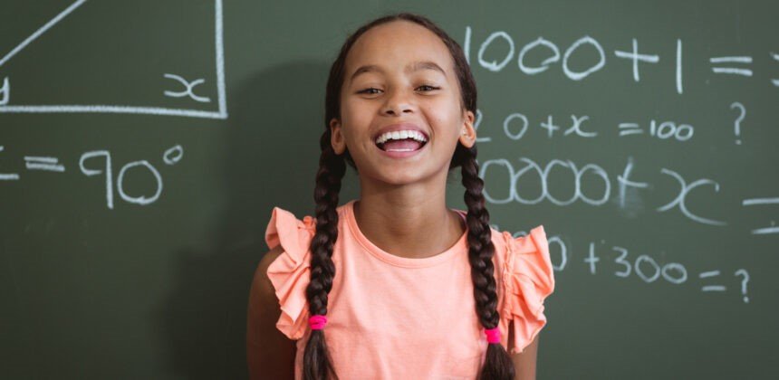 Student presenting project